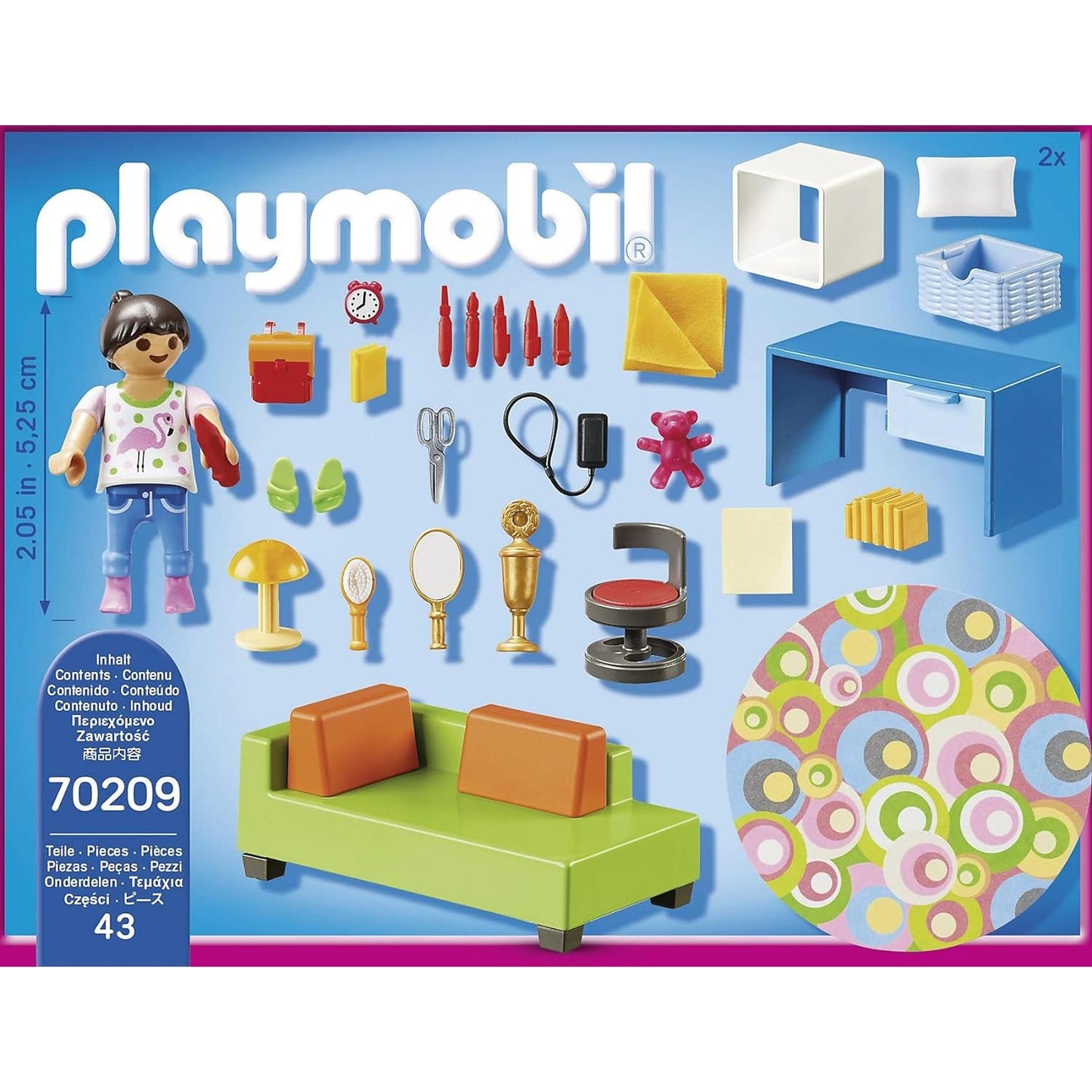 PLAYMOBIL Dollhouse 70209 Jugendzimmer mit Mädchenfigur und Zubehör