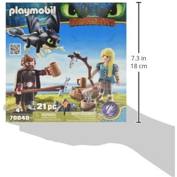 PLAYMOBIL DreamWorks Dragons 70040 Hicks und Astrid mit Babydrachen