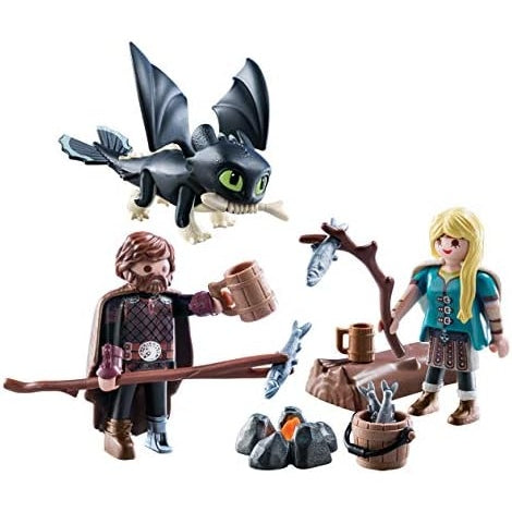 PLAYMOBIL DreamWorks Dragons 70040 Hicks und Astrid mit Babydrachen