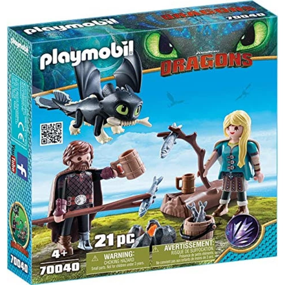 PLAYMOBIL DreamWorks Dragons 70040 Hicks und Astrid mit Babydrachen