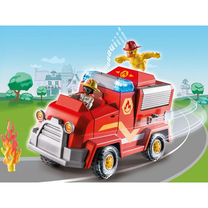 PLAYMOBIL Duck ON Call 70914 Feuerwehr Einsatzfahrzeug, Mit Licht und Sound, Spielzeug für Kinder ab 3 Jahren