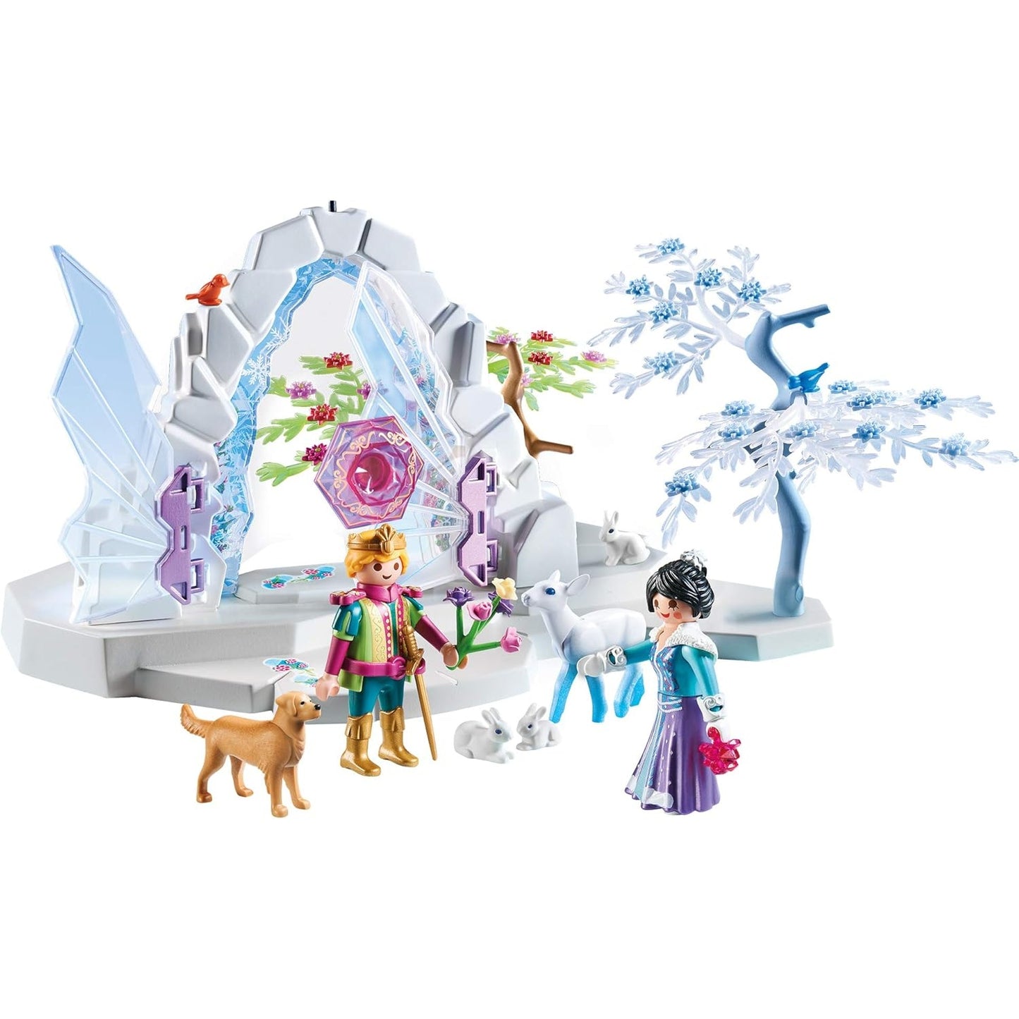 PLAYMOBIL Magic 9471 Kristalltor zur Winterwelt mit integrierter Beleuchtung und Kristallarmreif zum Öffnen des Tors