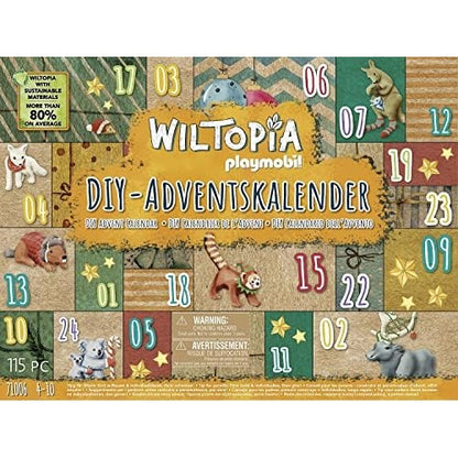 PLAYMOBIL Wiltopia 71006 DIY Do-it-Yourself Adventskalender Tierische Weltreise mit 24 Überraschungen