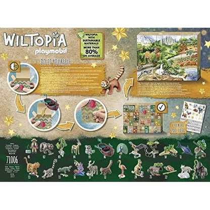 PLAYMOBIL Wiltopia 71006 DIY Do-it-Yourself Adventskalender Tierische Weltreise mit 24 Überraschungen