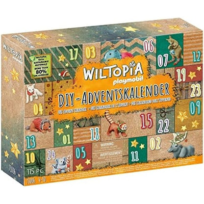 PLAYMOBIL Wiltopia 71006 DIY Do-it-Yourself Adventskalender Tierische Weltreise mit 24 Überraschungen