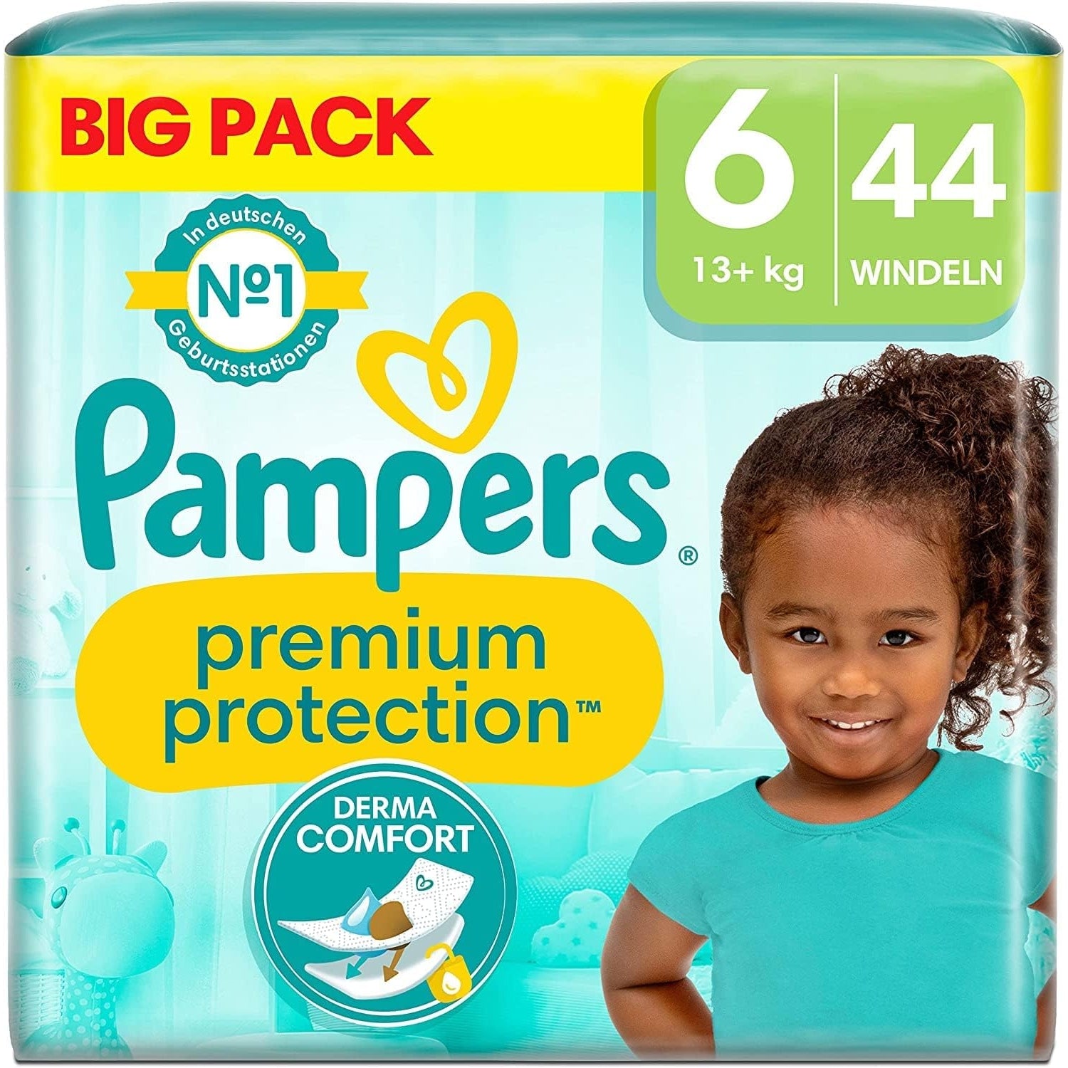 Pampers Premium Protection Größe 3, 68 Windeln, 6kg - 10kg, Komfort und Schutz empfindliche Haut