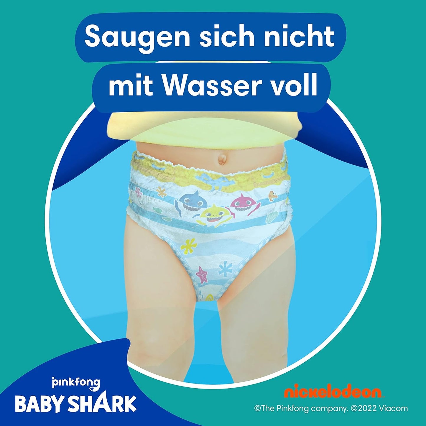 Pampers Windeln Größe 4-5, Splashers Baby Shark, 11 Stück, Einweg-Schwimmwindeln