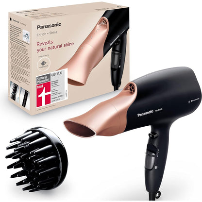 Panasonic Haartrockner EH-NA63CN 4 Temperatur- und 3 Geschwindigkeitsstufen, schwarz-roségold