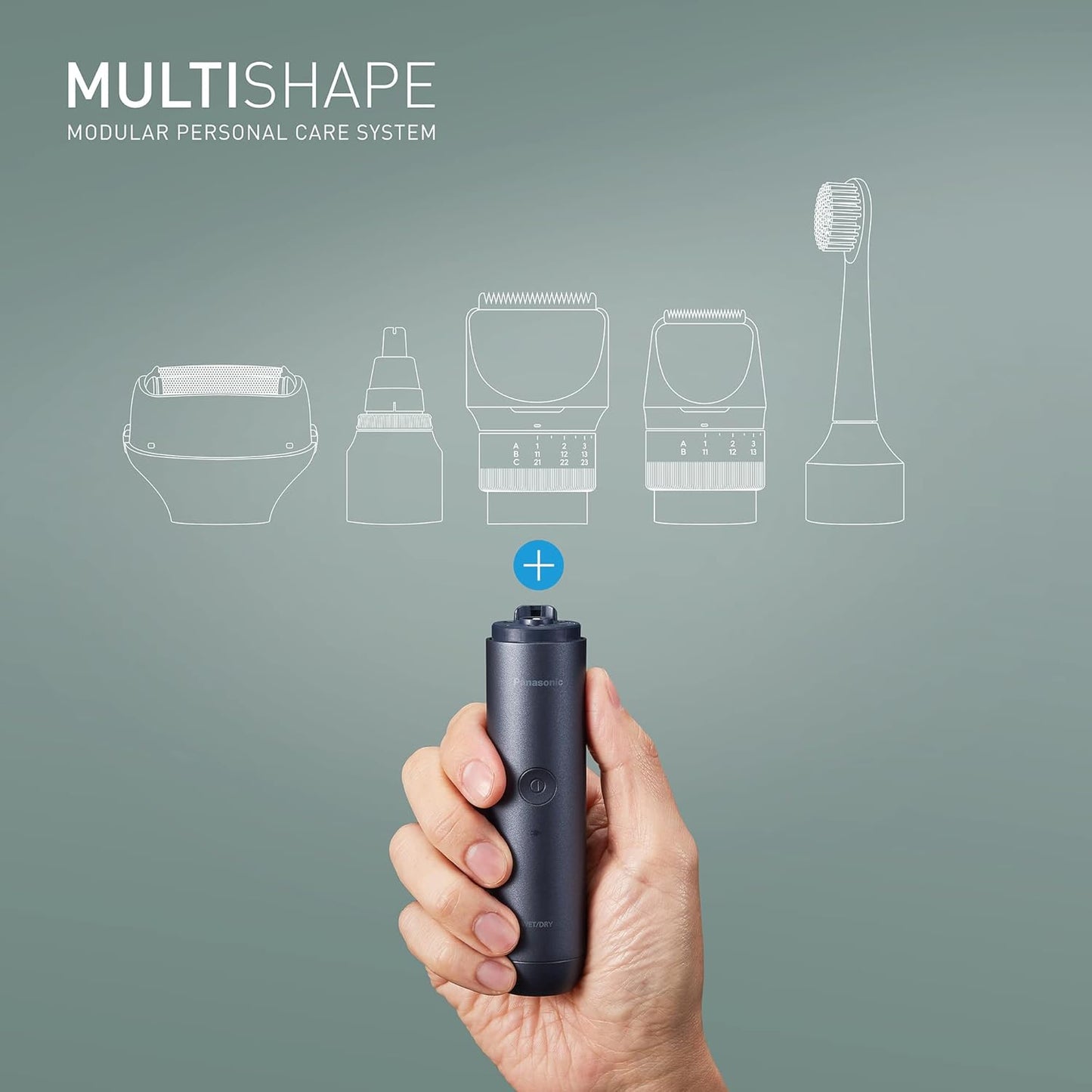 Panasonic MULTISHAPE modulares Körperpflege-System ER-CBL1, Hauptgerät für Bart-/Körper-/Haar- und Nasen-/Ohren-/Augenbrauen