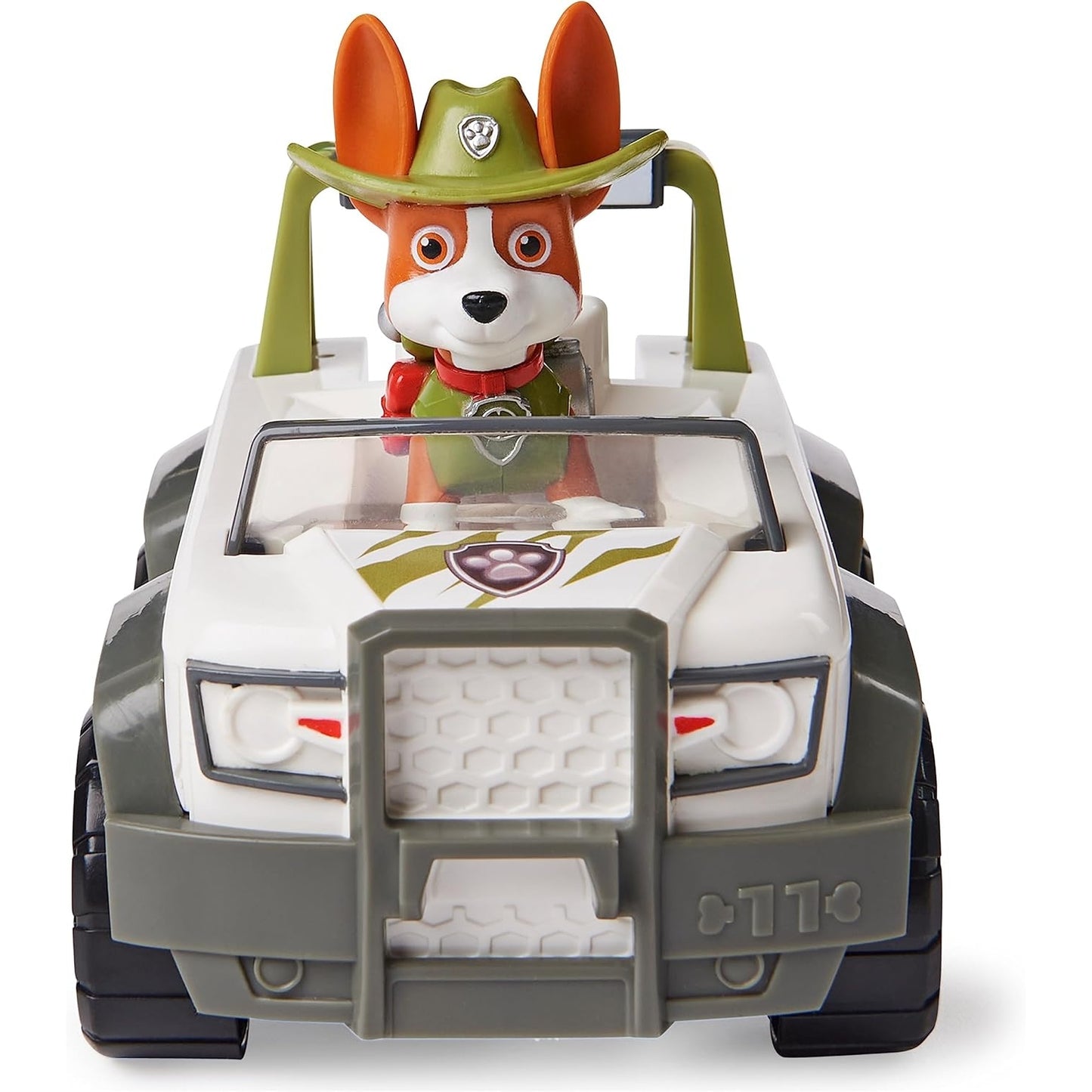 Paw Patrol 10. Jubiläum Dschungel-Fahrzeug mit Tracker-Figur (Basic Vehicle/Basis Fahrzeug)