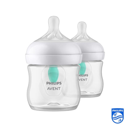 Philips Avent 2x Babyflaschen mit AirFree 125 ml, BPA-frei, Neugeborene Modell SCY670/02