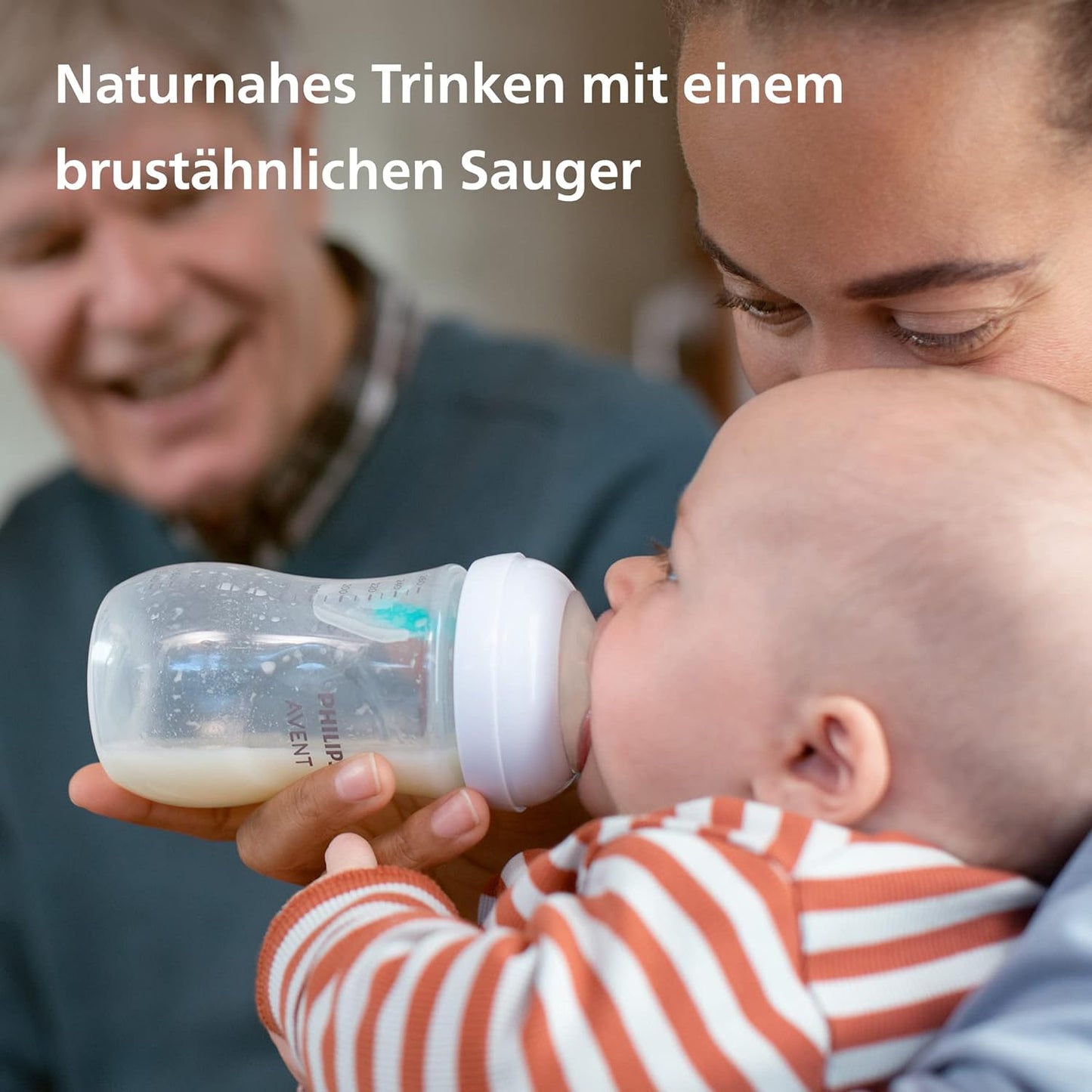 Philips Avent Babyflaschen mit AirFree Ventil, Geschenkset für Neugeborene 4 Babyflaschen, Schnuller und Flaschenbürste