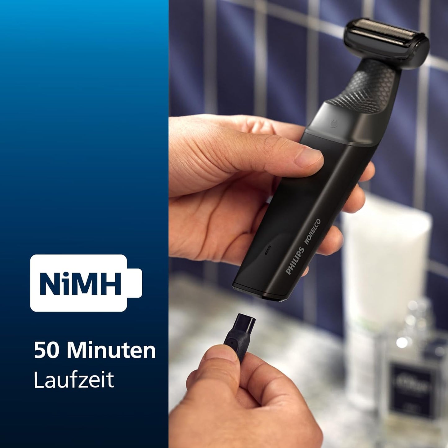 Philips Bodygroom Series 3000, wasserfester Trimmer für Intimbereich und Körper