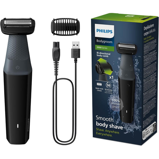 Philips Bodygroom Series 3000, wasserfester Trimmer für Intimbereich und Körper