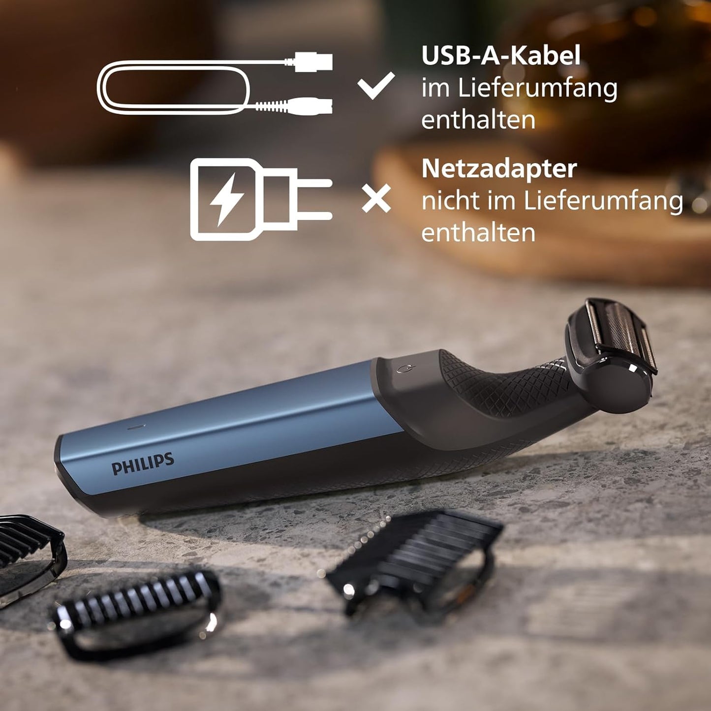 Philips Bodygroom Series 3000, wasserfester Trimmer für Intimbereich und Körper