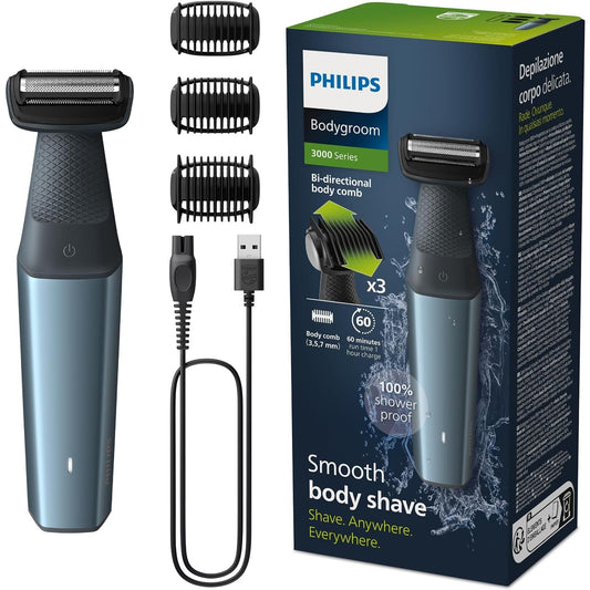 Philips Bodygroom Series 3000, wasserfester Trimmer für Intimbereich und Körper