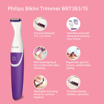 Philips Essential Bikini-Trimmer, Folie (Modell BRT383/15)