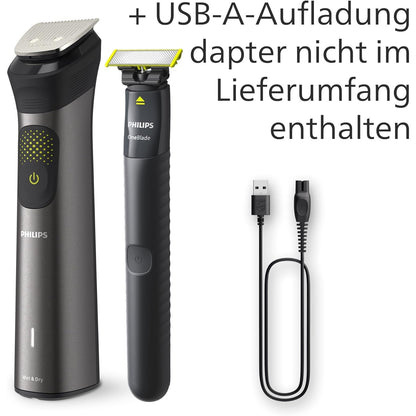 Philips Multigroom Series 9000, 13-in-One-Barttrimmer und Haarschneider inkl. OneBlade, für Gesicht, Kopf und Körper (Modell MG9530/15)