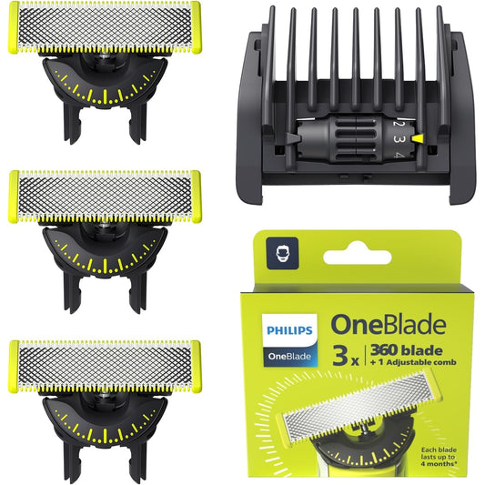 Philips OneBlade 360 Ersatzklingen für alle OneBlade und OneBlade Pro Modelle