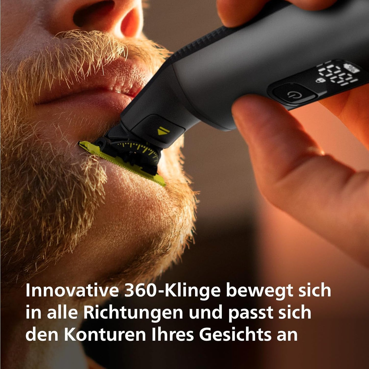 Philips OneBlade Pro 360 - Authentische Elektrischer Bartschneider und Rasierer, 2x Klinge (1x 360-Grad)