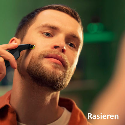 Philips OneBlade Pro Face + Body – Elektrischer Bartschneider, Rasierer und Trimmer