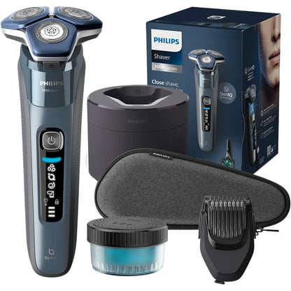 Philips Shaver S7000 Elektrischer Nass-& Trockenrasierer, integrierter ausklappbaren Trimmer (Modell S7882/54)