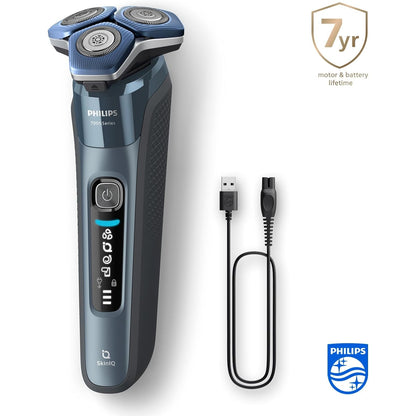 Philips Shaver S7000 Elektrischer Nass-& Trockenrasierer, integrierter ausklappbaren Trimmer (Modell S7882/54)