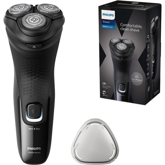 Philips Shaver Series 3000X Elektrischer Nass- und Trockenrasierer für Männer Bartschneider (Modell X3001/00)