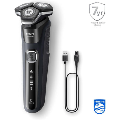 Philips Shaver Series 5000 Elektrischer Nass- und Trockenrasierer für Herren mit Trimmer, Reinigungsstation & Reiseetui (Modell S5898/50)