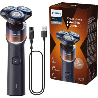 Philips Shaver Series 5000X, Elektrorasierer für Nass- und Trockenrasur, flexibler 360-Grad-Scherkopf, Schnellladung (Modell X5012/00)