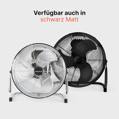 ProfiCare Ventilator 40 cm Ø verstellbarer Winkel Bodenventilator 3 Stufen leise aus Metall