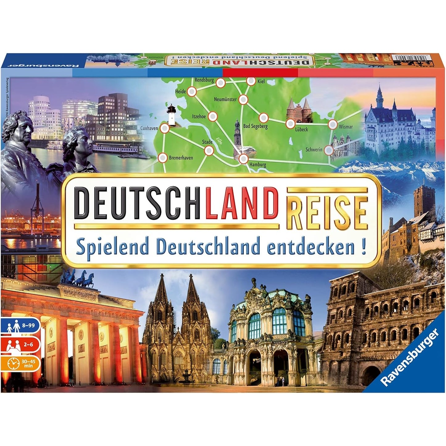 Ravensburger 26492 Deutschlandreise Familienklassiker ab 8 Jahren Gesellschaftspiel