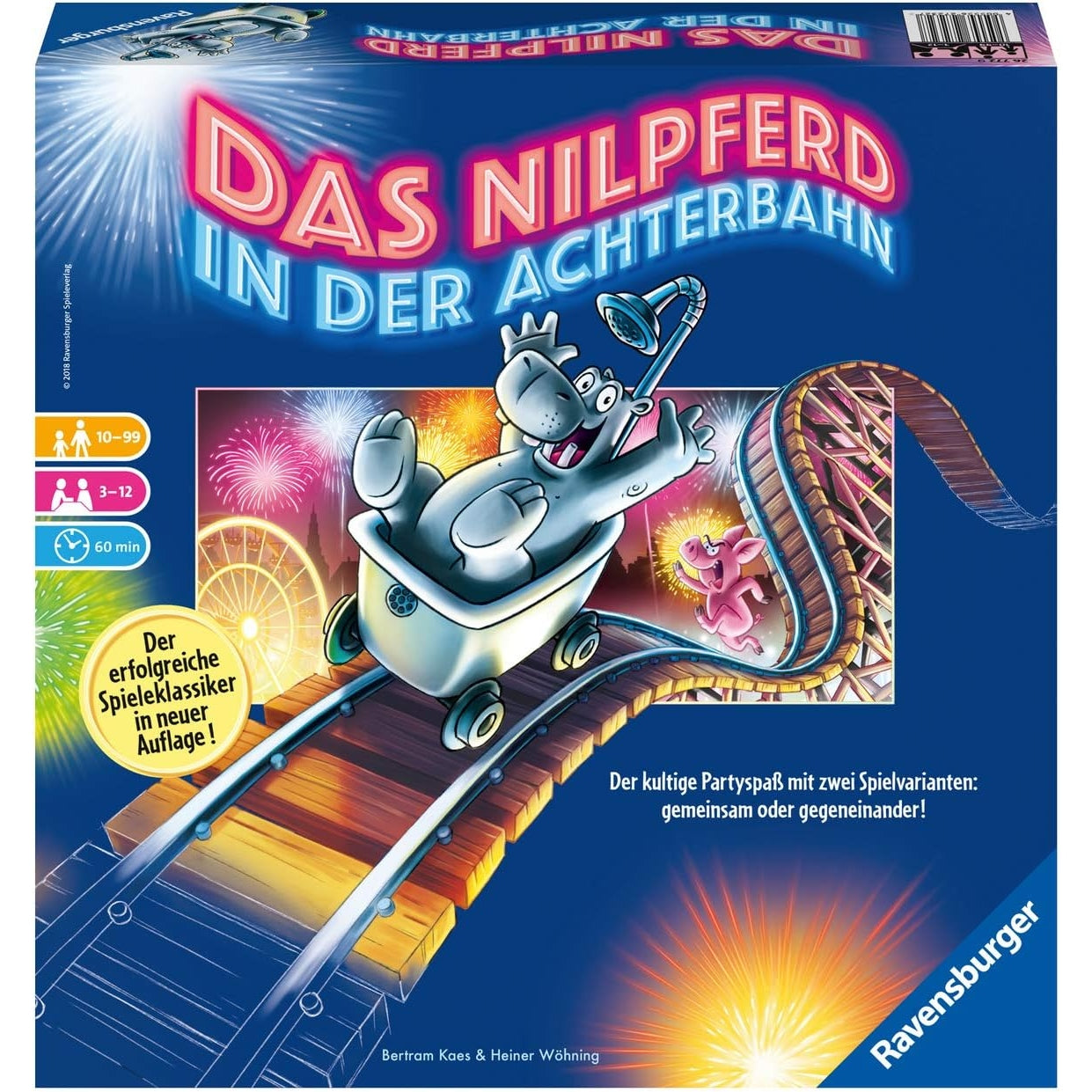 Ravensburger 26772 Nilpferd in der Achterbahn Gesellschaftsspiel für die ganze Familie