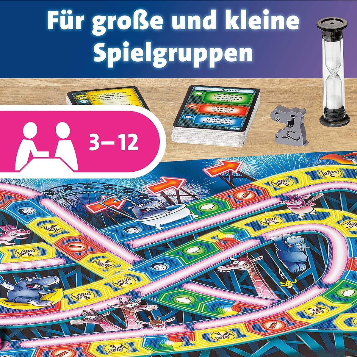 Ravensburger 26772 Nilpferd in der Achterbahn Gesellschaftsspiel für die ganze Familie