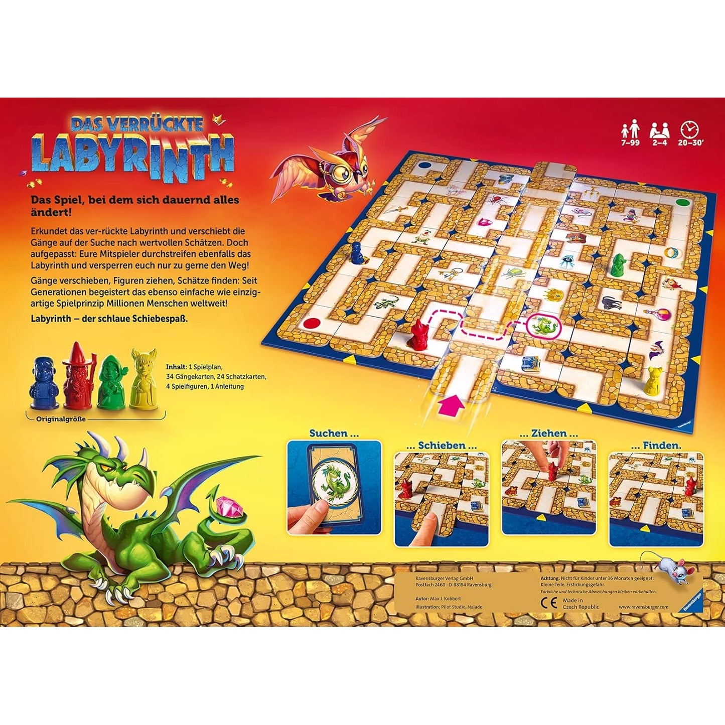 Ravensburger 26955 Das verrückte Labyrinth - Spieleklassiker für 2 - 4 Personen ab 7 Jahren