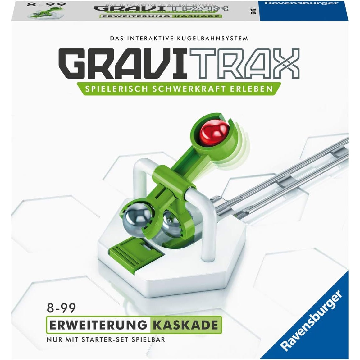 Ravensburger GraviTrax Erweiterung Kaskade Ideales Zubehör für spektakuläre Kugelbahnen