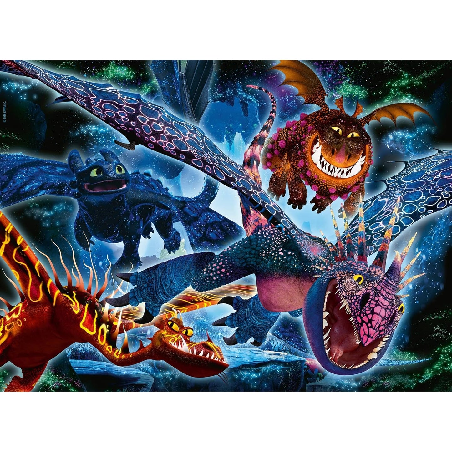 Ravensburger Kinderpuzzle 13710 Leuchtende Dragons Leuchtpuzzle mit 100 Teilen im XXL-Format