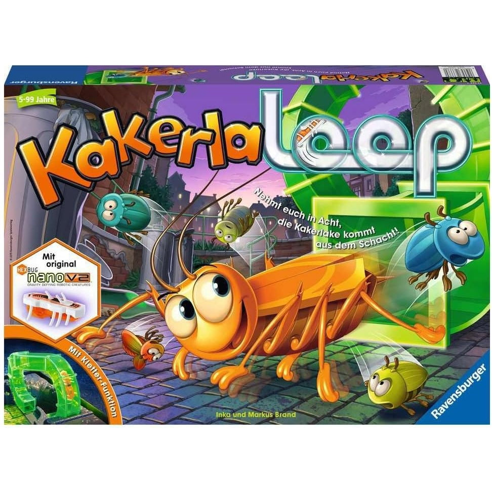 Ravensburger Kinderspiel 21123 - Kakerlaloop - Aktionsspiel mit elektronischer Kakerlake für Groß und Klein