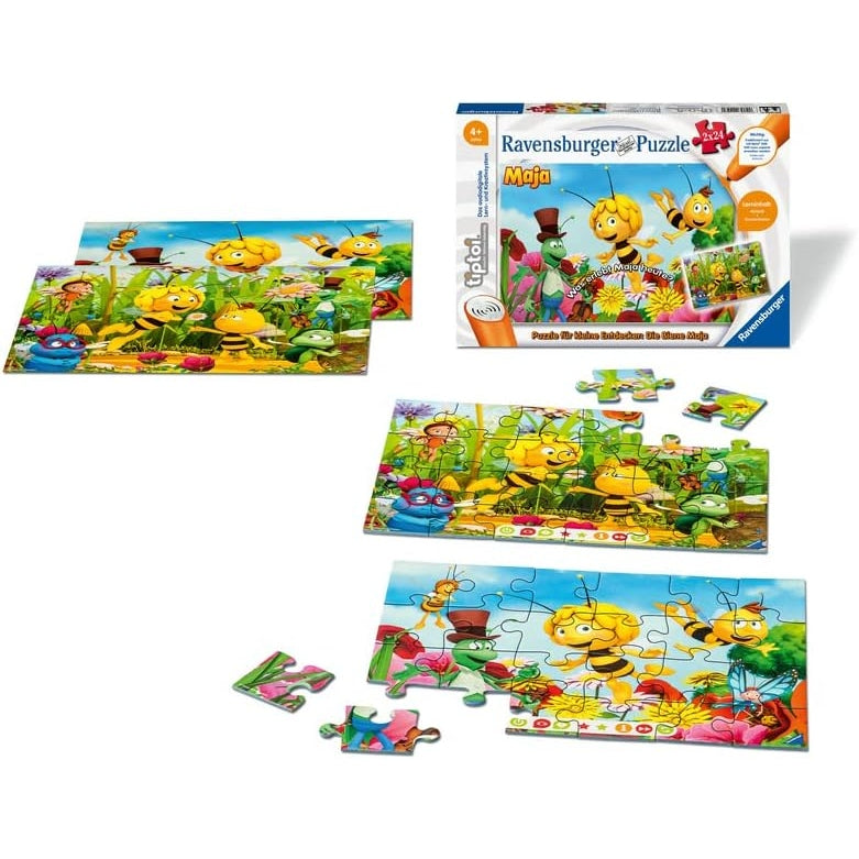 Ravensburger tiptoi 00047 Puzzle für kleine Entdecker: Die Biene Maja / 2 x 24 Teile