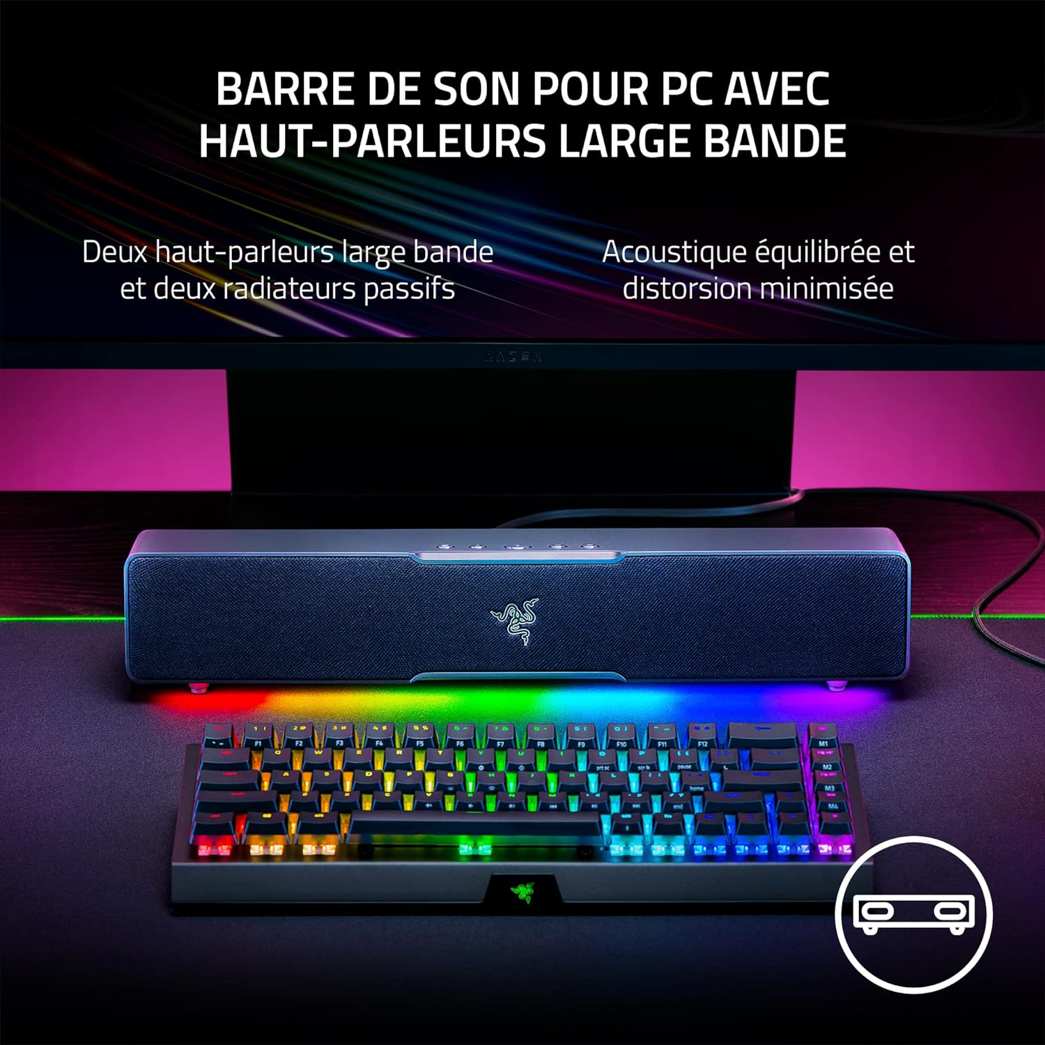 Razer Leviathan V2 X - PC-Gaming-Soundbar Full-Range-Treiber Bluetooth 5.0, Chroma RGB