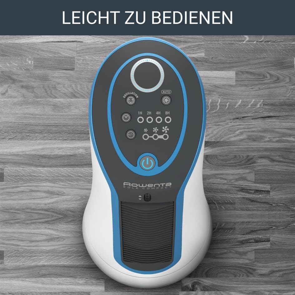 Rowenta VU6210 Eole Compact Turmventilator 3D-Luftstrom Turm-Tischventilator 44cm hoch