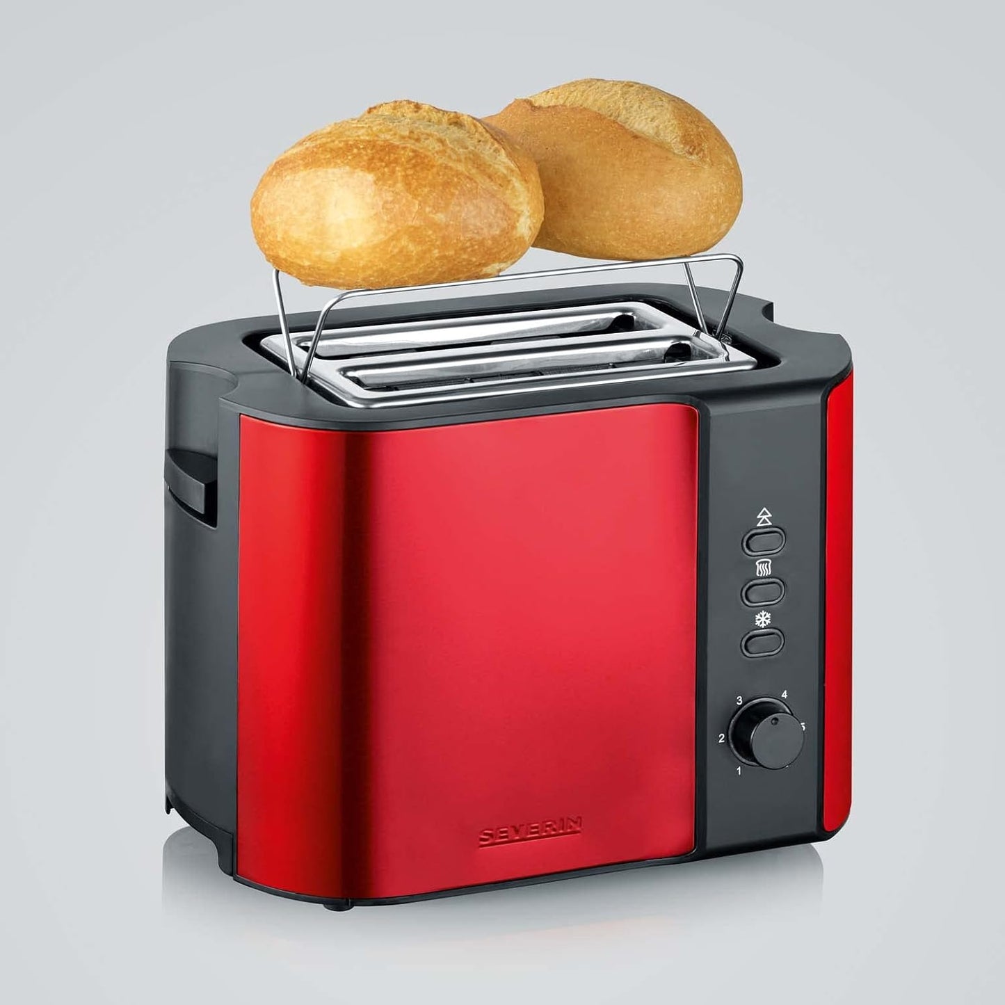 SEVERIN Automatik-Toaster Brötchenaufsatz hochwertiger Edelstahl Auftauen und Erwärmen 800 W