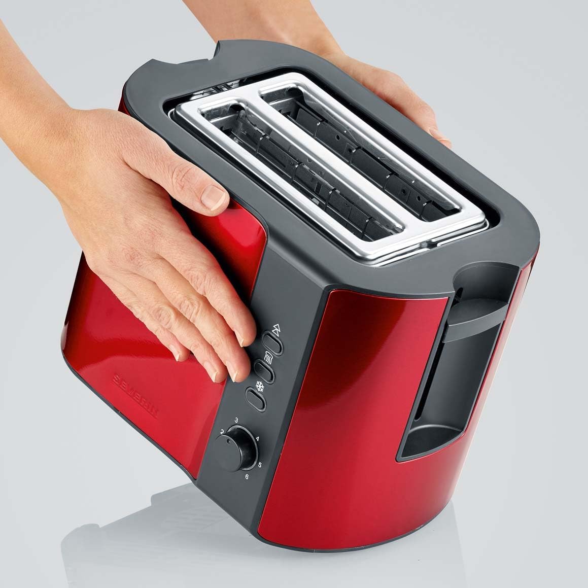 SEVERIN Automatik-Toaster Brötchenaufsatz hochwertiger Edelstahl Auftauen und Erwärmen 800 W