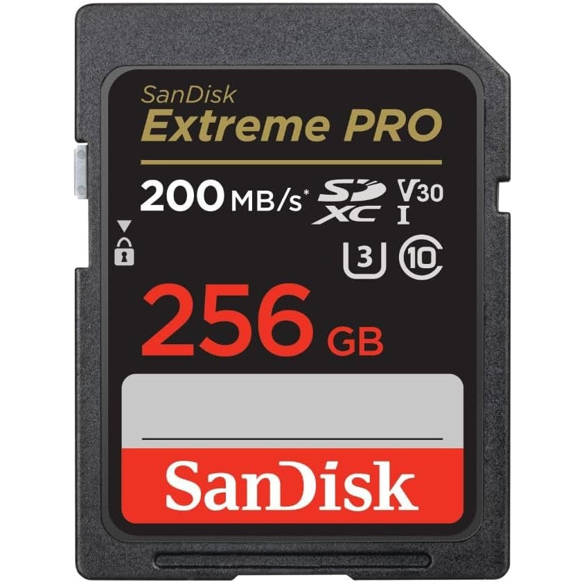 SanDisk Extreme PRO SDXC UHS-I Speicherkarte 256 GB V30, Übertragungsgeschwindigkeit 200 MB/s