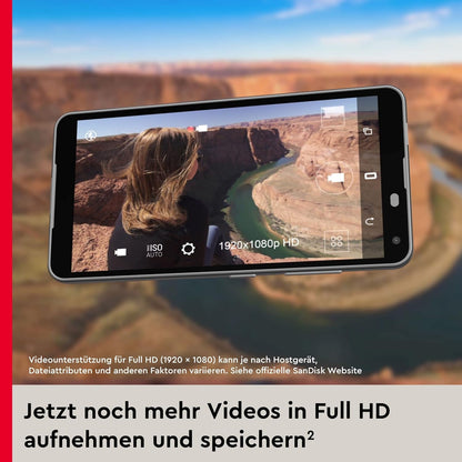 SanDisk Ultra Android microSDXC UHS-I Speicherkarte 256 GB + Adapter A1, Class 10, U1, Full HD-Videos