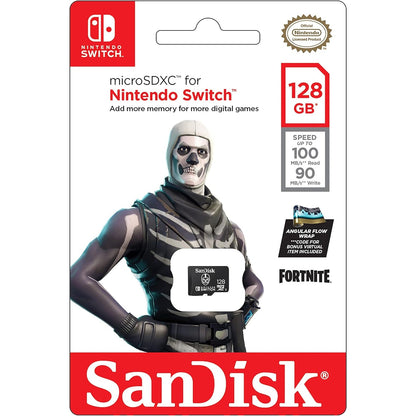 SanDisk microSDXC Karte für Nintendo Switch Fortnite Edition 128 GB Lesen 100 MB/s, 90 MB/s