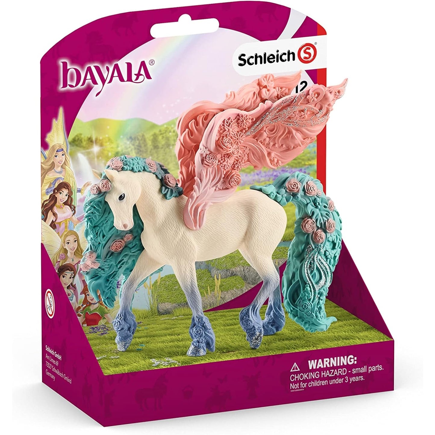 Schleich 70590 Blütenpegasus, für Kinder ab 5-12 Jahren, BAYALA Spielfigur, 2.4 x 15.5 x 18 cm