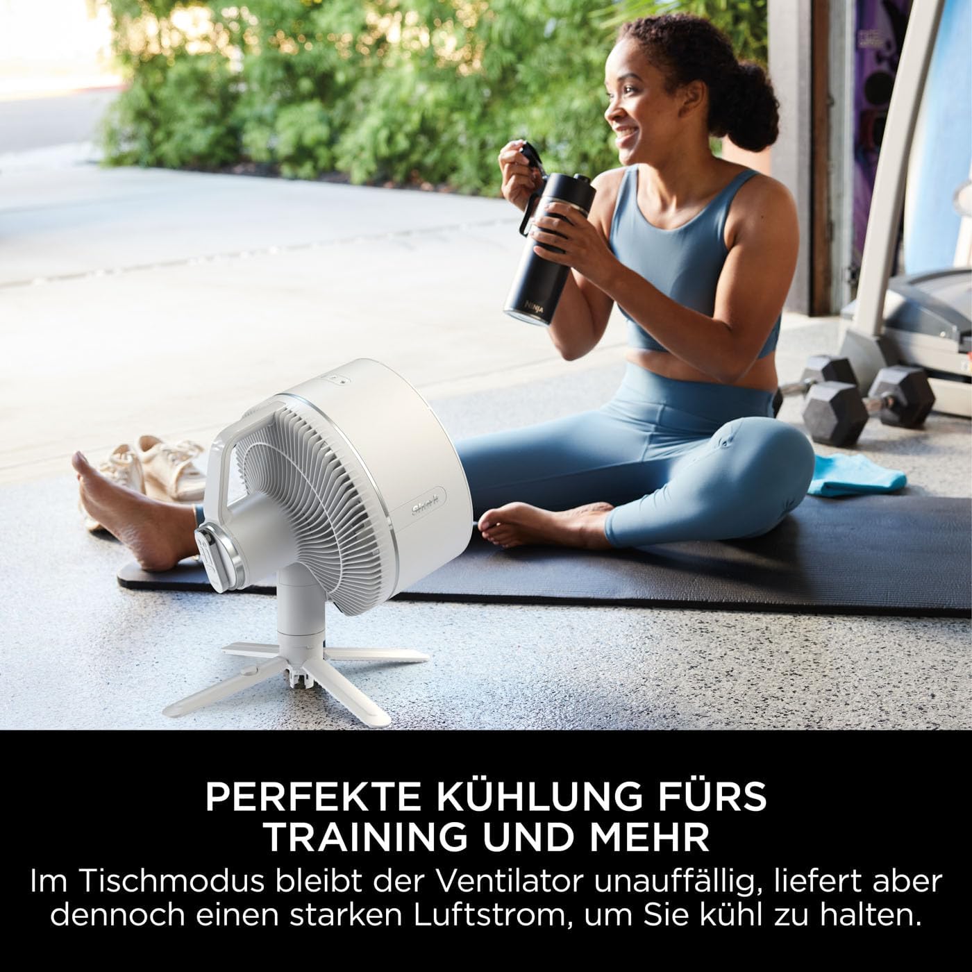 Shark FlexBreeze Hybrid Ventilator Leise, Kabelgebunden & Kabellos Innen- und Außenbereich