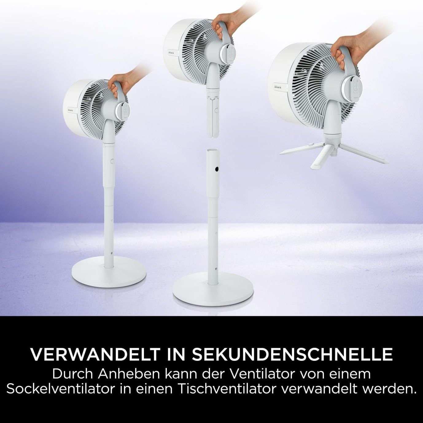 Shark FlexBreeze Hybrid Ventilator Leise, Kabelgebunden & Kabellos Innen- und Außenbereich