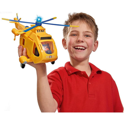 Simba 109251002 - Feuerwehrmann Sam Hubschrauber Wallaby II (34 cm, 6 Sitzplätze) für Kinder ab 3 Jahren